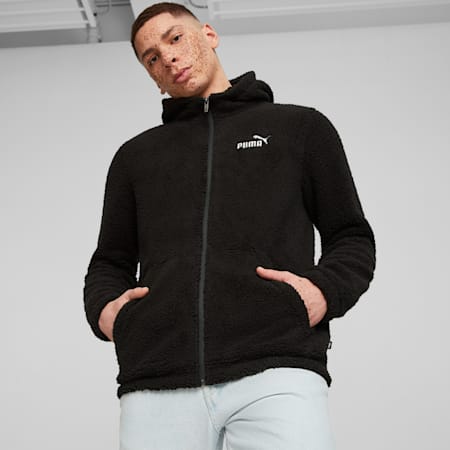 Felpa con zip integrale e cappuccio ESS da uomo PUMA